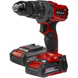 EINHELL Trapano avvitatore a percussione a batteria Power X-Change TE-CD 18/2 Li-i +64, 18 Volt, Cordless rosso/Nero