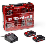 EINHELL Trapano avvitatore a percussione a batteria Power X-Change TE-CD 18/2 Li-i +64, 18 Volt, Cordless rosso/Nero