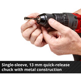 EINHELL Trapano avvitatore a percussione a batteria Power X-Change TE-CD 18/2 Li-i +64, 18 Volt, Cordless rosso/Nero