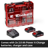 EINHELL Trapano avvitatore a percussione a batteria Power X-Change TE-CD 18/2 Li-i +64, 18 Volt, Cordless rosso/Nero