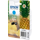 Epson 604 cartuccia d'inchiostro 1 pz Originale Resa standard Ciano Resa standard, Ciano, 2,4 ml, 1 pz, 130 pagine, Confezione singola