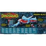 Hasbro DinoSquad - Tricera-blast (blaster con alloggiamento per caricamento di 3 dardi, con supporto dardi e design dinosauro Triceratopo, include 12 dardi Elite) celeste/Orange, con supporto dardi e design dinosauro Triceratopo, include 12 dardi Elite), Blaster giocattolo, 8 anno/i, 99 anno/i, 544 g