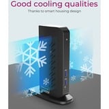 ICY BOX IB-DK2252AC Cablato USB 3.2 Gen 1 (3.1 Gen 1) Type-C Nero, Docking station Nero, Cablato, USB 3.2 Gen 1 (3.1 Gen 1) Type-C, 10,100,1000 Mbit/s, Nero, 5 Gbit/s, 4K Ultra HD