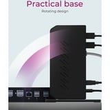 ICY BOX IB-DK2252AC Cablato USB 3.2 Gen 1 (3.1 Gen 1) Type-C Nero, Docking station Nero, Cablato, USB 3.2 Gen 1 (3.1 Gen 1) Type-C, 10,100,1000 Mbit/s, Nero, 5 Gbit/s, 4K Ultra HD