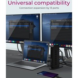 ICY BOX IB-DK2252AC, Docking station Nero