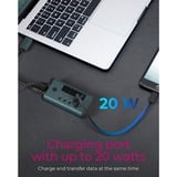 ICY BOX IB-HUB1454-C31 USB 3.2 Gen 1 (3.1 Gen 1) Type-C 10000 Mbit/s Blu, Grigio, Hub USB USB 3.2 Gen 1 (3.1 Gen 1) Type-C, USB 3.2 Gen 2 (3.1 Gen 2) Type-C, USB tipo-C, 10000 Mbit/s, Blu, Grigio, Alluminio, 20 W