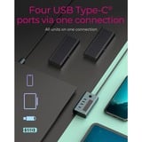 ICY BOX IB-HUB1454-C31 USB 3.2 Gen 1 (3.1 Gen 1) Type-C 10000 Mbit/s Blu, Grigio, Hub USB USB 3.2 Gen 1 (3.1 Gen 1) Type-C, USB 3.2 Gen 2 (3.1 Gen 2) Type-C, USB tipo-C, 10000 Mbit/s, Blu, Grigio, Alluminio, 20 W