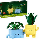 LEGO Botanicals 10349 Piantine Felici Giocattolo, Kit Arti e Mestieri con 2 Piante Artificiali e 2 Vasi per Bambini da 9+, Giochi di costruzione Kit Arti e Mestieri con 2 Piante Artificiali e 2 Vasi per Bambini da 9+, Set da costruzione, 9 anno/i, Plastica, 217 pz, 279 g