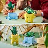 LEGO Botanicals 10349 Piantine Felici Giocattolo, Kit Arti e Mestieri con 2 Piante Artificiali e 2 Vasi per Bambini da 9+, Giochi di costruzione Kit Arti e Mestieri con 2 Piante Artificiali e 2 Vasi per Bambini da 9+, Set da costruzione, 9 anno/i, Plastica, 217 pz, 279 g