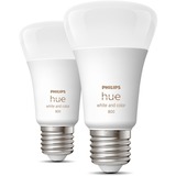 Philips Hue Philips Hue White and Color Ambiance 2 Lampadine Smart E27 60 W Philips Hue White and Color ambiance 2 Lampadine Smart E27 60 W, Lampadina intelligente, Bianco, Bluetooth/Zigbee, LED, E27, 2000 K