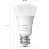 Philips Hue Philips Hue White and Color Ambiance 2 Lampadine Smart E27 60 W Philips Hue White and Color ambiance 2 Lampadine Smart E27 60 W, Lampadina intelligente, Bianco, Bluetooth/Zigbee, LED, E27, 2000 K