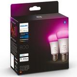 Philips Hue Philips Hue White and Color Ambiance 2 Lampadine Smart E27 60 W Philips Hue White and Color ambiance 2 Lampadine Smart E27 60 W, Lampadina intelligente, Bianco, Bluetooth/Zigbee, LED, E27, 2000 K