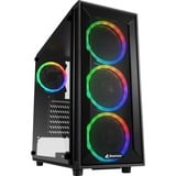 Sharkoon TG4M RGB Nero, Chassis Tower Nero, PC, Nero, ATX, micro ATX, Mini-ITX, Giocare, Multi, Ventole