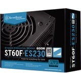 SilverStone ST60F-ES230 alimentatore per computer 600 W 20+4 pin ATX ATX Nero Nero, 600 W, 180 - 264 V, 47 - 63 Hz, 4.5 A, Attivo, 120 W