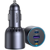 UGREEN 75W 3-Port Fast Car Charg gray Computer portatile, Telefono cellulare, Orologio intelligente, Tablet, Telefono Grigio Accendisigari Ricarica rapida Auto, Caricabatterie grigio, Auto, Accendisigari, Grigio