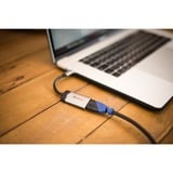 Verbatim 49143 cavo e adattatore video 0,1 m USB tipo-C HDMI Nero, Argento argento/Nero, 0,1 m, USB tipo-C, HDMI, Maschio, Femmina, Dritto