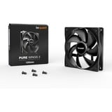 be quiet! Pure Wings 3 120mm Case per computer Ventilatore 12 cm Nero 1 pz, Ventola Nero, Ventilatore, 12 cm, 1600 Giri/min, 84,8 m³/h, Nero