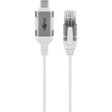 goobay Cavo adattatore Ethernet USB-C 3.2 Gen2 > RJ-45, Slim bianco