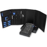 iFixit EU145307-4 strumento di riparazione di dispositivi elettronici, Set di strumenti Nero/Blu, Kit di strumenti, Universale, Plettro per apertura, Cacciavite, Spudger, Ventosa, Pinza, Nero, Blu, Acciaio inossidabile, Piatto, Torx di sicurezza, Chiave inglese, Torcia, 3 pinzette