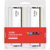 ADATA LANCER BLADE RGB memoria 32 GB 2 x 16 GB DDR5 Data Integrity Check (verifica integrità dati) bianco, 32 GB, 2 x 16 GB, DDR5, 6000 MHz, 288-pin DIMM, Bianco