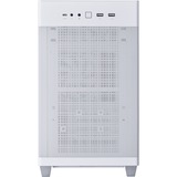 ASUS PRIME AP201 CASE TG WHITE Mini Tower Bianco, Chassis Tower bianco, Mini Tower, PC, Bianco, micro ATX, Mini-ITX, 17 cm, 33,8 cm