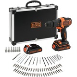 BLACK+DECKER Batterie perceuse 80 pièces, 1 pièce, bdchd18bafc, Cordless Nero/Orange, 1 pièce, bdchd18bafc