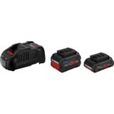 Bosch 1600A0214A Werkzeug-Akku 18 V 8.0 Ah Set batteria e caricabatterie Nero, Set batteria e caricabatterie, Ioni di Litio, 5,5 Ah, 18 V, Bosch, Nero, Rosso