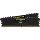 Corsair Vengeance LPX CMK16GX4M2D3000C16 memoria 16 GB 2 x 8 GB DDR4 3000 MHz Nero, 16 GB, 2 x 8 GB, DDR4, 3000 MHz, 288-pin DIMM, Nero