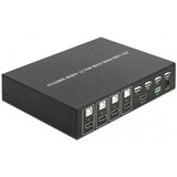 DeLOCK 11488 conmutador de vídeo HDMI, Switch KVM HDMI, Nero, Metallo, 60 Hz, 1280 x 720 (HD 720),1920 x 1080 (HD 1080), 2,25 Gbit/s