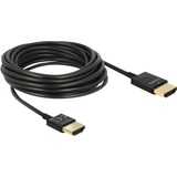 DeLOCK Cavo HDMI A maschio > HDMI A maschio High Speed 3D 4K Attivo Slim Nero