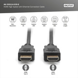 Digitus Cavo di collegamento HDMI High Speed, con Ethernet, Full HD 1080i/p Nero