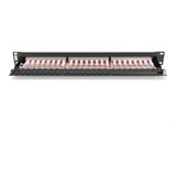 Digitus Cavo patch CAT 6A, classe EA, schermato Nero, classe EA, schermato, RJ-45, Cat6a, Nero, Acciaio, Montaggio a rack, 1U