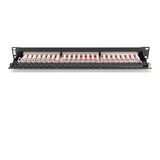 Digitus Cavo patch CAT 6A, classe EA, schermato, Patch Panel Nero, classe EA, schermato, RJ-45, Cat6a, Nero, Acciaio, Montaggio a rack, 1U