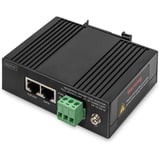 Digitus Iniettore Gigabit Ethernet PoE, Industriale, Iniettore PoE Nero