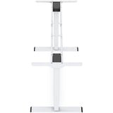 Digitus Struttura del tavolo regolabile in altezza elettricamente, doppio motore, 3 livelli, Base bianco