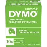 Dymo Etichette LT in tessuto stirabile Nero su bianco, Nylon, Belgio, DYMO, LetraTag 100T, LetraTag 100H, 1,2 cm