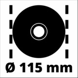 Einhell TC-AG 115/750 smerigliatrice angolare 11,5 cm 11000 Giri/min 750 W 1,66 kg rosso/Nero, 11000 Giri/min, 11,5 cm, AC, 1,66 kg