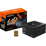 GIGABYTE UD850GM alimentatore per computer 850 W 20+4 pin ATX ATX Nero Nero, 850 W, 100 - 240 V, 50/60 Hz, 12 A, 6 A, Attivo