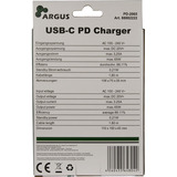 Inter-Tech 88882222, PD-2065, Caricabatterie Nero
