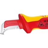 KNIPEX 98 55 SB, Coltello rosso/Giallo
