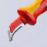KNIPEX 98 55 SB, Coltello rosso/Giallo