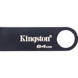 Kingston DataTraveler 64GB SE9 G3 - Nichel scuro, Chiavetta USB grigio scuro, 64 GB, USB tipo A, 3.2 Gen 1 (3.1 Gen 1), 220 MB/s, Senza coperchio, Nero