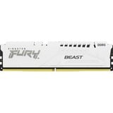 Kingston FURY FURY Beast 32 GB 5200 MT/s DDR5 CL40 DIMM White XMP, Memoria bianco, 32 GB, 1 x 32 GB, DDR5, 288-pin DIMM