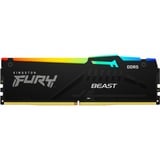 Kingston FURY FURY Beast 32 GB 5600 MT/s DDR5 CL40 DIMM RGB, Memoria Nero, 32 GB, 1 x 32 GB, DDR5, 288-pin DIMM