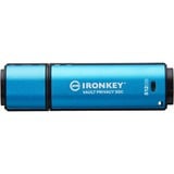Kingston IronKey Vault Privacy 50 512 GB, Chiavetta USB celeste/Nero