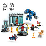 LEGO | Marvel 76315 Laboratorio di Iron Man: Sala delle Armature, Giocattolo Avengers con Mech e 5 Minifigure, Regalo Bambini 8+, Giochi di costruzione Giocattolo Avengers con Mech e 5 Minifigure, Regalo Bambini 8+, Set da costruzione, 8 anno/i, Plastica, 384 pz, 418 g