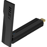 MSI BE6500 WiFi7 USB Stick - Dongle scheda di interfaccia e adattatore USB 3.2 Gen 1 (3.1 Gen 1), Adattatore Wi-Fi Nero, USB tipo A, USB 3.2 Gen 1 (3.1 Gen 1), Maschio, Nero, 111 mm, 33 mm