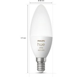 Philips Hue Candela - lampadina connessa E14 - (confezione da 2), Lampada a LED Philips Hue White and Color ambiance Candela - lampadina connessa E14 - (confezione da 2), Lampadina intelligente, Bluetooth, Bianco, LED integrato, E14, B39