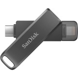 SanDisk iXpand unità flash USB 64 GB USB Type-C / Lightning 3.2 Gen 1 (3.1 Gen 1) Nero Nero, 64 GB, USB Type-C / Lightning, 3.2 Gen 1 (3.1 Gen 1), Girevole, Protezione della password, Nero