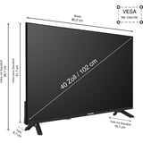 Telefunken D40F751X7CW, Televisore LED Nero